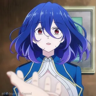 🖤 359b812b @FushiguroMegumi anime, niebieskie włosy, kobieta, postać telegram sticker