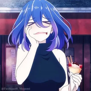 🤍 3b7430c9 @Fushiguro_megumi anime, dziewczyna, lody telegram sticker