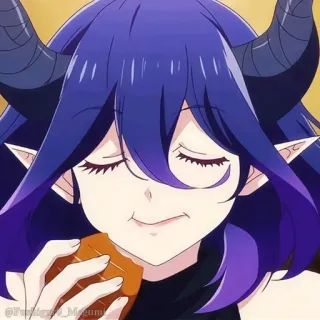 🤍 564a140b Anime, Demon, Jedzenie, Kreskówka, Jedzenie, Postać telegram sticker
