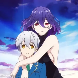 🖤 86f7c0e2 Anime, Para, Kreskówka, Miłość, Emocje, Przytulanie telegram sticker