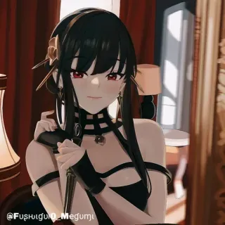 🗡 055bc879 Yor Forger Spy x Family @Fushiguro_Megumi Anime, Yor Forger, Spy x Family, Personaggio, Manga telegram sticker