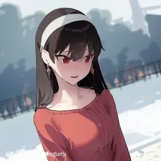 🗡 2d44193a Yor Forger Spy x Family @Futaba_Megumi Anime, Yor Forger, Spy x Family, Donna, Cartone animato telegram sticker