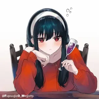 🗡 65e441f0 Yor Forger Spy x Family @Fushigiuro_Megumi Anime, Yor Forger, Spy x Family, Bere, Carino, Personaggio telegram sticker