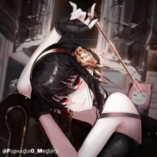 🗡 b7b2ffe9 Yor Forger Spy x Family @Fushiguro_Megumi Anime, Yor Forger, Spy x Family, Cartoni animati telegram sticker