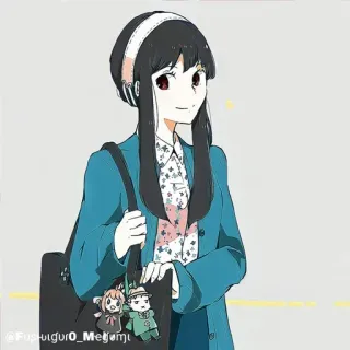 🗡 bce4639a Yor Forger Spy x Family Anime, Yor Forger, Spy x Family, Cartone animato, Personaggio telegram sticker