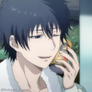 🎲 517556aa อนิเมะ, เด็กผู้ชาย, ดื่ม, ตัวละคร, ภาพเหมือน telegram sticker