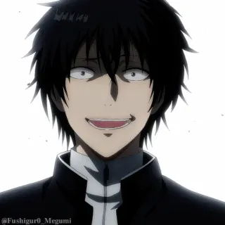 🎲 f92adef3 @Fushiguro_Megumi อนิเมะ, ผู้ชาย, ผมดำ, ยิ้มเยาะ, ฟุชิกุโระ เมงุมิ telegram sticker
