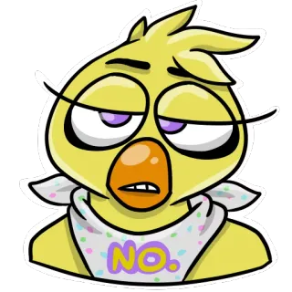 ๐ 824cd687 NO. no, sticker, cartoon, negative, chick telegram sticker