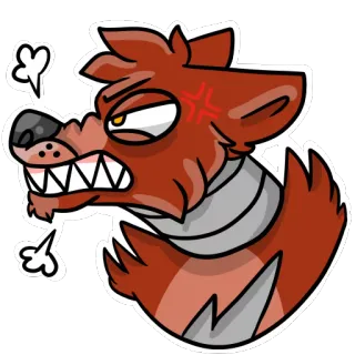๐ก 9a8b2ce3 angry, fox, cartoon, animal, grumpy telegram sticker
