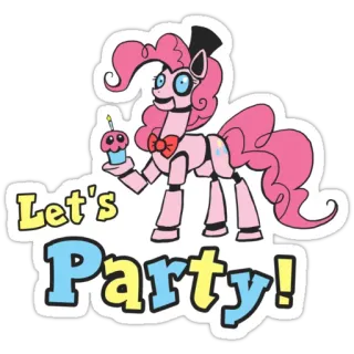 🎉 0b2bfabe Pinkie Pie Let's Party! การ์ตูน, มายลิตเติ้ลโพนี่, ปาร์ตี้, คัพเค้ก, มิตรภาพ, สีชมพู telegram sticker