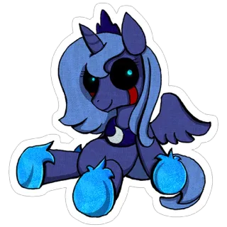 😊 4a93832d Nightmare Moon My Little Pony สติกเกอร์, ไนท์แมร์มูน, มายลิตเติ้ลโพนี่, มืด, สยองขวัญ, น่ากลัว telegram sticker