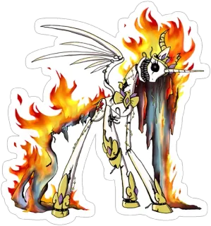 🔥 c25110ce โพนี่, ไฟ, สยองขวัญ, แฟนตาซี, สัตว์ประหลาด, การสลายตัว, ผีดิบ telegram sticker