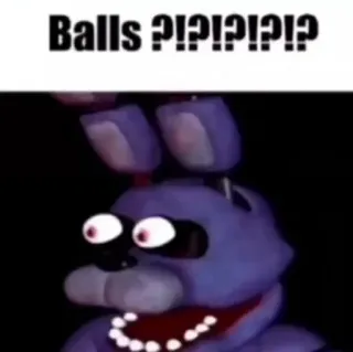 🍒 05e13804 Bonnie Five Nights at Freddy's Balls?!?!?!?!?! fnaf, animatronik, kelinci, video game, horor telegram sticker