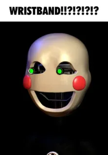 💫 640fde6d The Puppet Five Nights at Freddy's WRISTBAND!!!!!!!? fnaf, boneka, animatronik, horor, permainan telegram sticker