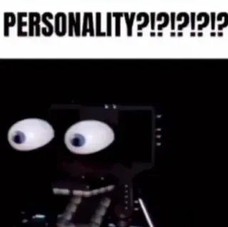 ❤️ 9cd14668 PERSONALITY?!?!?!?!?!? robot, mata, kepribadian, pertanyaan telegram sticker