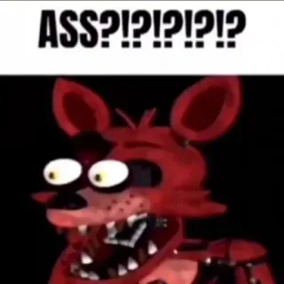 🍑 b4ffca42 Foxy Five Nights at Freddy's ASS?!?!?!?!?!? fnaf, animatronik, horor, rubah, menakutkan, video game telegram sticker