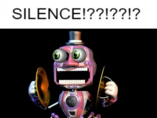 🤫 b6777203 SILENCE!!!!!! robot, cymbal, keheningan, mesin, horor telegram sticker