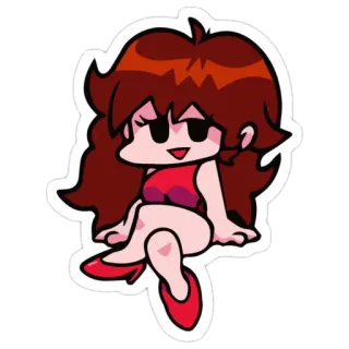👩 21d08818 Girlfriend Friday Night Funkin' การ์ตูน, วิดีโอเกม, ผู้หญิง, ตัวละคร telegram sticker