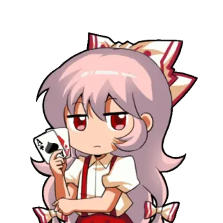 Fujiwara no Mokou smug faces telegram stickers
