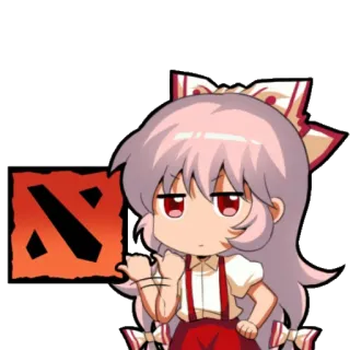 Fujiwara no Mokou smug faces telegram stickers