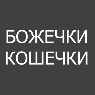 😊 050f8711 БОЖЕЧКИ
КОШЕЧКИ 俄语文本, 猫, 可爱, 搞笑 telegram sticker