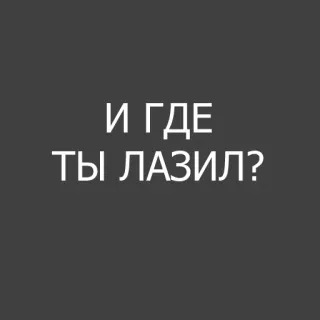 ‼️ 249f930b И ГДЕ ТЫ ЛАЗИЛ? telegram sticker