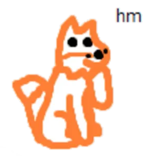 😶 19946935 hm volpe, animale, carino, adesivo, disegno telegram sticker