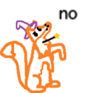 👎 5888df32 animale, volpe, cartone animato, adesivo, disegno telegram sticker