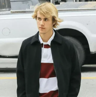 🦋 4cb4ff72 Justin Bieber celebrità, cantante, capelli biondi, ritratto, uomo whatsapp sticker