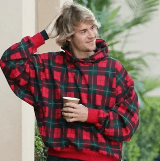 🦋 51b7a9de Justin Bieber celebrità, cantante, justin bieber, plaid, felpa con cappuccio, caffè whatsapp sticker
