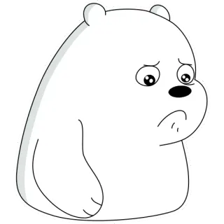 ☹️ 23d69664 Ice Bear We Bare Bears หมีการ์ตูน, เศร้า, หมีขาว, หมีน้ำแข็ง, วีแบร์แบร์ส, ตัวการ์ตูน whatsapp sticker