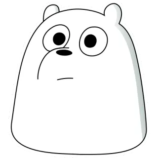 😶 3559ddf5 Ice Bear We Bare Bears การ์ตูน, หมี, หมีน้ำแข็ง, วีแบร์แบร์ส, น่ารัก, ตัวละคร whatsapp sticker