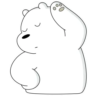 🐻 5259c189 Ice Bear We Bare Bears การ์ตูน, หมี, หมีขาว, วีแบร์แบร์ส, น่ารัก, สัตว์ whatsapp sticker