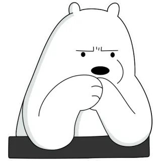 😑 87071ca4 Ice Bear We Bare Bears การ์ตูน, หมี, ไอซ์แบร์, We Bare Bears, ตัวละคร whatsapp sticker