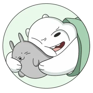 😴 a6d4a61e Ice Bear การ์ตูน, หมี, สัตว์, น่ารัก, มิตรภาพ whatsapp sticker