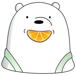 😀 d20ece02 Ice Bear We Bare Bears การ์ตูน, หมี, หมีขั้วโลก, วีแบร์แบร์ส, สีส้ม whatsapp sticker