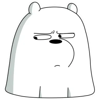 😒 fad4ae42 Ice Bear We Bare Bears การ์ตูน, หมี, ไอซ์แบร์, วีแบร์แบร์ส, ตัวละคร whatsapp sticker