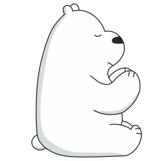 🧘‍♂ 2a515d72 Ice Bear We Bare Bears Cartoon, Bär, Eisbär, We Bare Bears, Tier, Weißer Bär telegram sticker
