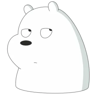😶 424c65d0 Ice Bear We Bare Bears Eisbär, We Bare Bears, Cartoon, Bär, Polarbär, Figur telegram sticker