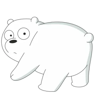 😯 f29f021f Ice Bear We Bare Bears Eisbär, We Bare Bears, Cartoon, Eisbär, animiert, Tier telegram sticker