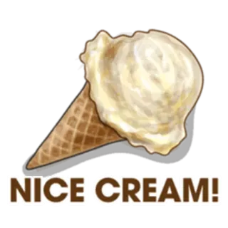 🍦 5344fc46 NICE CREAM! Eis, Dessert, Essen, Eistüte, Lecker, Süß whatsapp sticker