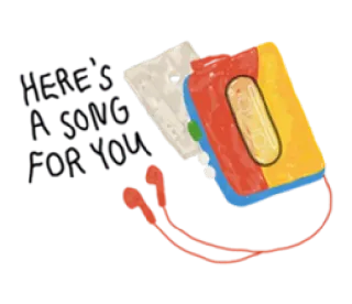 ❤️ 0824d2c7 Walkman, Kassettenspieler, Retro, Vintage, Musik, Kopfhörer, 80er, 90er telegram sticker