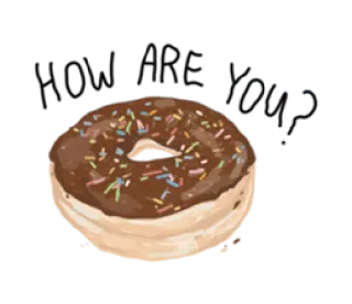 ❤️ 2a33e0e2 Donut Worry Donut, Essen, Dessert, Süß, Schokolade, Streusel telegram sticker