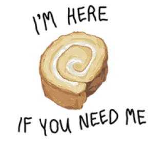 ❤️ 4ee62605 Essen, Dessert, Kuchen, Rolle, Sahne, Gebäck telegram sticker