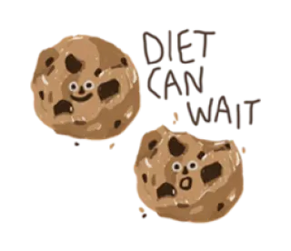 ❤️ b8d5612c DIET
CAN
WAIT Keks, Essen, Diät, Dessert, Schoko-Cookie telegram sticker