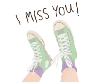 ❤️ daed507e I MISS YOU! Schuhe, Füße, Vermisse dich, Ausdruck, Converse, Sneakers telegram sticker