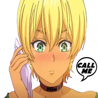 ☎️ b2875abf CALL ME Anime, Appelle-moi, Communication, Requête telegram sticker