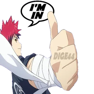 👌 e2da48c8 I'M IN animé, accord, geste de la main telegram sticker