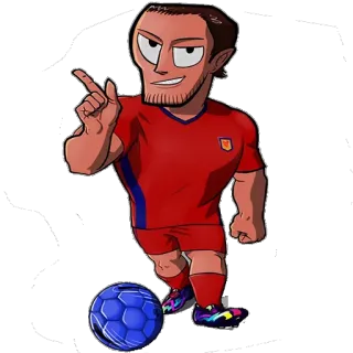 ⚽ 134f38e4 sepak bola, football, atlet, olahraga, bola, kartun telegram sticker