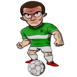 ⚽ 3530b489 sepak bola, olahraga, atlet, kartun, karakter telegram sticker
